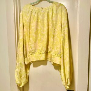 Chic Yellow Floral Women's Blouse